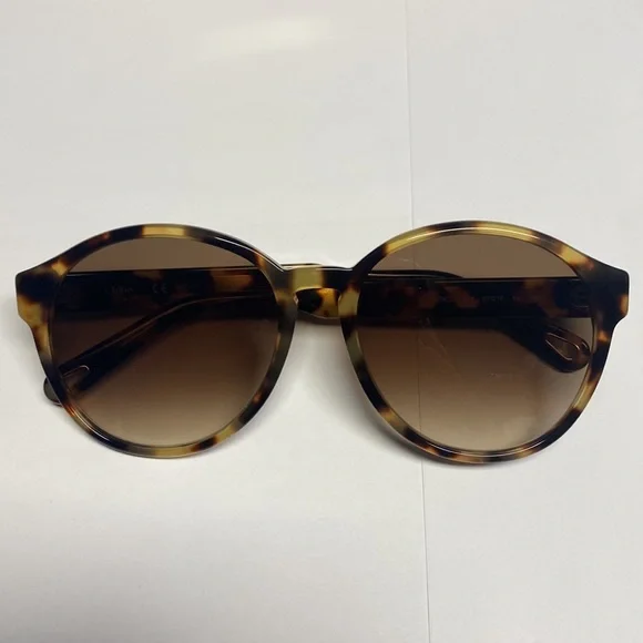 Chloe Womens Gradient Brown Round Sunglasses - Picture 2 of 8